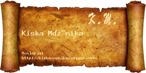 Kiska Mónika névjegykártya